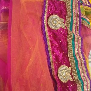 Attached Lehnga Dupatta ,blouse