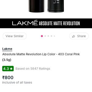 Lakme Absolute 403 Coral Pink