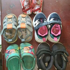 5 Set Of Kids Shoe And Daily Wear