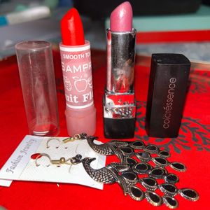 COMBO (Two Lipsticks & Peacock Earrings)