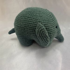 Cute Grey Crochet Plushie Elephant