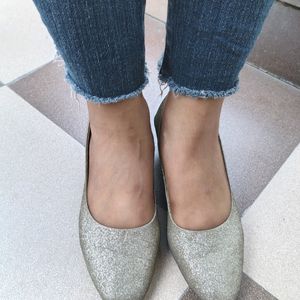 Silver Colored Platform Heels