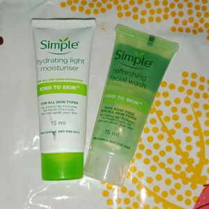 Simple Face Wash & Moisturizer Combo