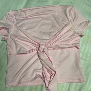 Newme Light Pink Knot Top