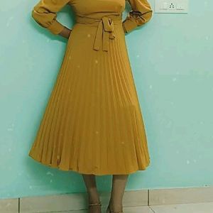 Mustard Mid Length Dress