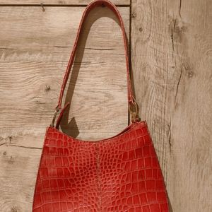 Y2k Red Bag Real Leather