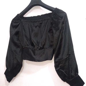 Fancy Black Crop Top