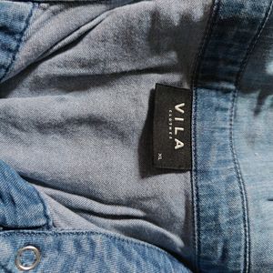 Vila Brand Denim Shirt