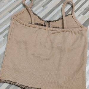 Beige Corset Shaped Top