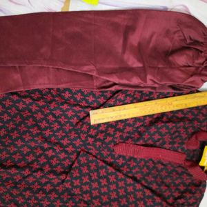 Boys Chikenkari Kurta Pyjama Maroon 3-4 Yrs