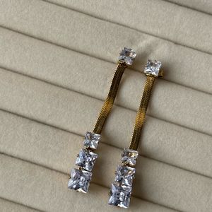 Dressy Rhinestone Earrings Anti-tarnish