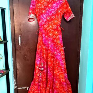 Cotton Ethnic gown with the biggest Gheras