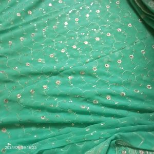 Fully Work Saree With Blouse Size 34to36