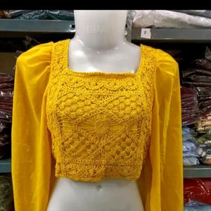 Cute Mustard Crop Top