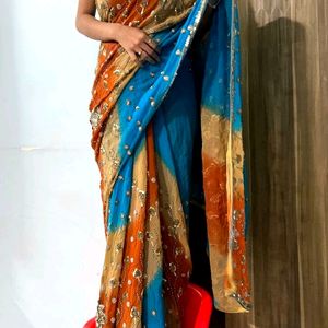 HANDICRAFT RAJPUTI BANDHANI SAREE