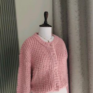 🆕 Pinteresty Pink Knitted Cardigan