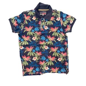 Men Flying Machine Floral Printed Polo Tshirt