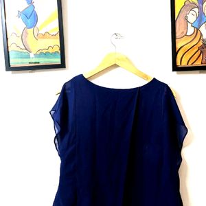 Beautiful Formal And Party Wear Navy Blue Top