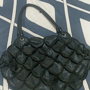 Black Medium Size Shoulder Bag