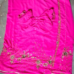 Heavy Work Saree With Blouse