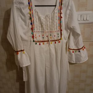 Zara White Kurti