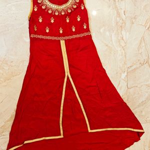 Maroon Middle Slit Kurti