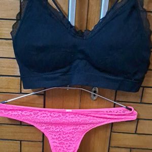 Combo Of Four Imported Fabric Bra N Panty