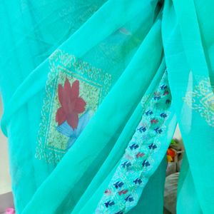 Stunning Sea Green Saree