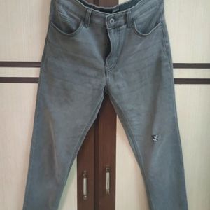 Premium Slightly Distressed Grey Jeans