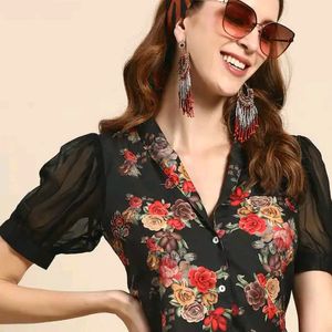 SANGRIA BRAND FLORAL PRINTED DRESS