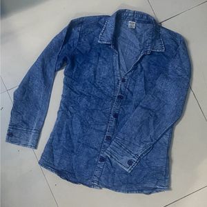 Women Blue Denim Shirt