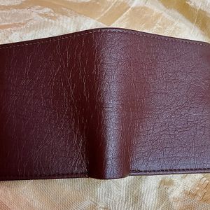 mini brown leather wallet