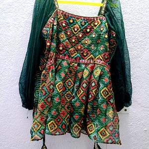 Beautiful Mehndi Green Peplum Dress