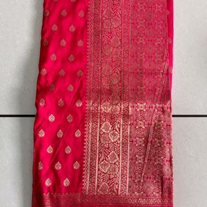 Brand New Rani Pink Saree