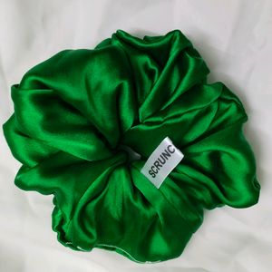 Green Satin Scrunchie 💚