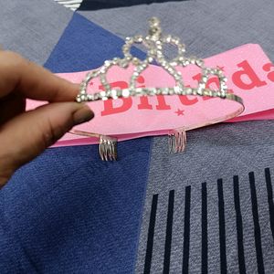 Latest Stylish Birthday Sash & Crown👑