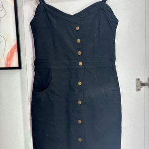 Black Back Zipper Dress