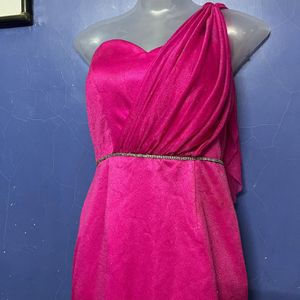 Korean Long Designer Pink Gown