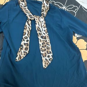 Partywear Teal Colour Top