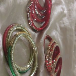 Multicolor 3 Sets Of Bangles