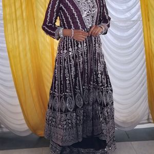 Maroon Wine Colored Lehenga For Weddings