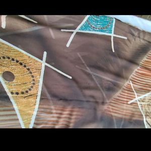 Brown Printed Sarees (Women's)