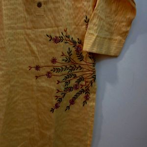 Cotten Kurthi With Dupatta