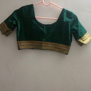 Bottle Green colour Blouse like new