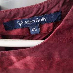 A-line Maroon/wine Coloured Dress