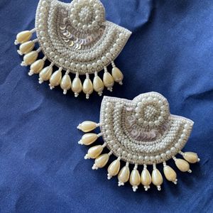 White Pearl Earrings