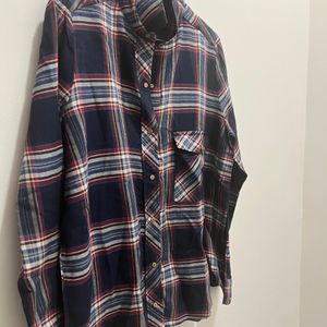 Big size Printed Check shirt