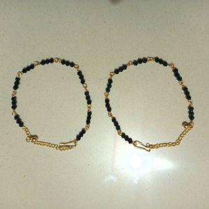 Beautiful golden and Black crystal Bracelet Or ank