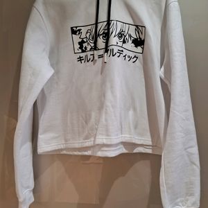 Women 'S Casual Regular Fit Crop Hoodie Anime Girl