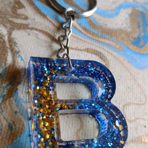 Handmade Resin Alphabet Keychains